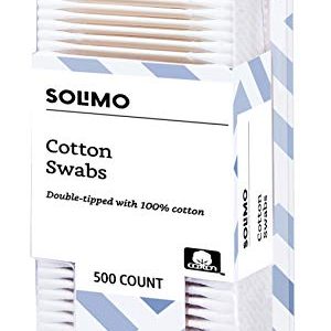 Amazon Brand - Solimo Cotton Swabs, 500 Count (Pack of 1)