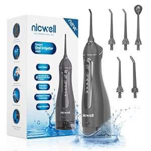 Water Dental Flosser Cordless for Teeth - Nicwell 4 Modes Dental Oral Irrigator